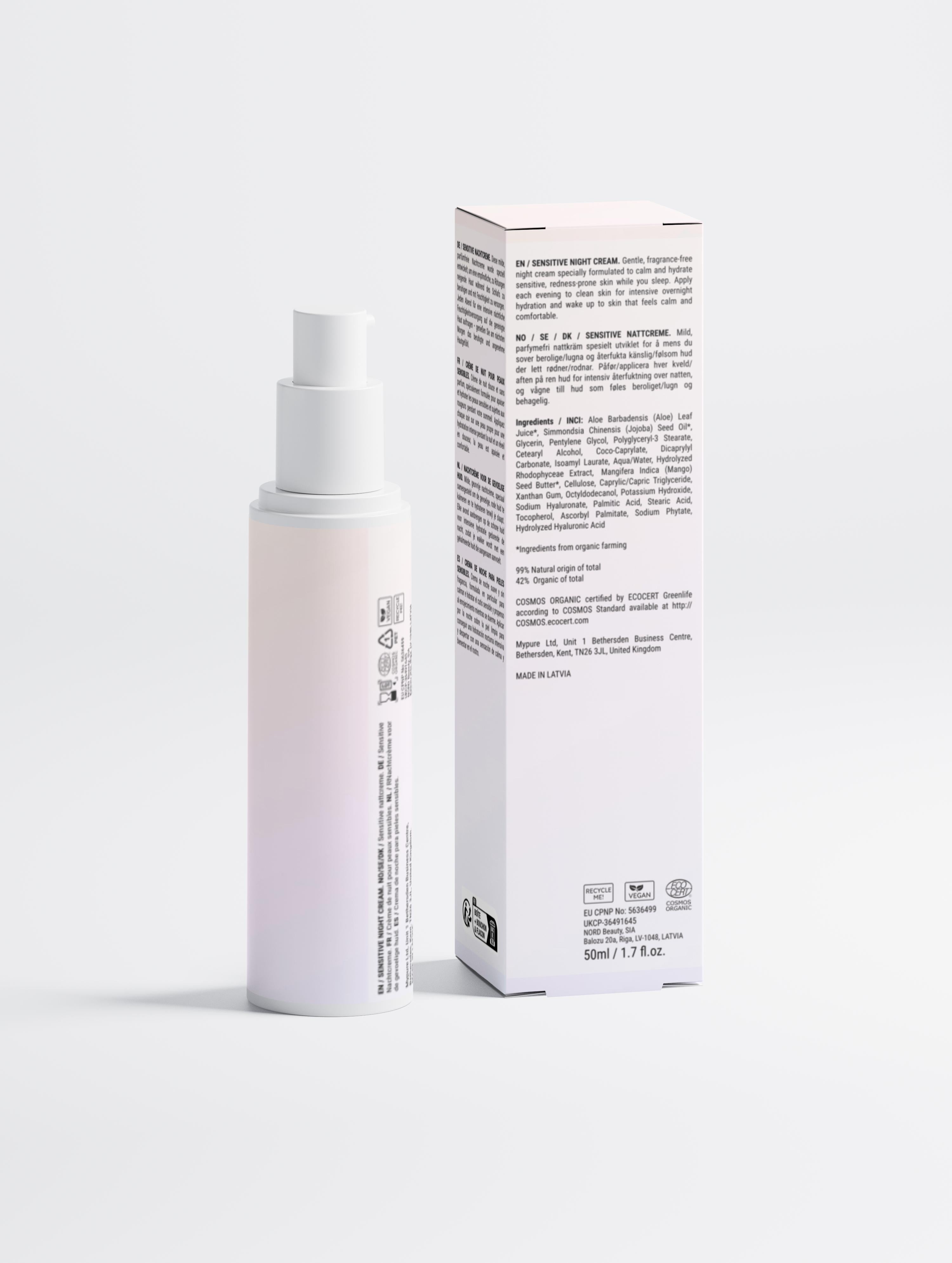 Sensitive Skin Overnight Cream, Fragrance-Free